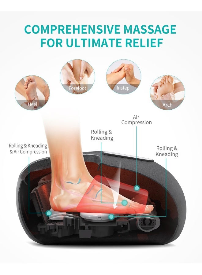 Nekteck Foot Massager With Heat, Deep Kneading Shiatsu Foot Massager With Air Compression - Image 2